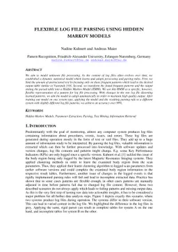 Flexible Log File Parsing using Hidden Markov Models