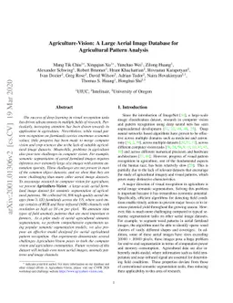 Agriculture-Vision: A Large Aerial Image Database for Agricultural
  Pattern Analysis