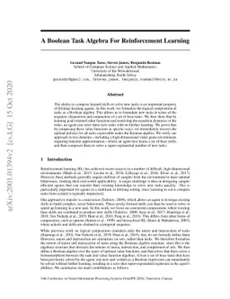 A Boolean Task Algebra for Reinforcement Learning