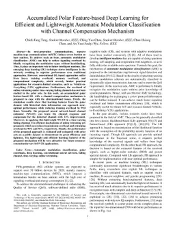 Accumulated Polar Feature-based Deep Learning for Efficient and
  Lightweight Automatic Modulation Classification with Channel Compensation
  Mechanism