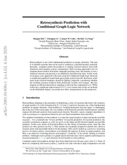 Retrosynthesis Prediction with Conditional Graph Logic Network