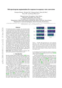 Mel-spectrogram augmentation for sequence to sequence voice conversion