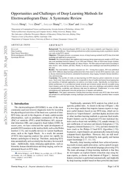 Opportunities and Challenges of Deep Learning Methods for
  Electrocardiogram Data: A Systematic Review