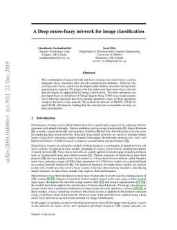 A Deep Neuro-Fuzzy Network for Image Classification