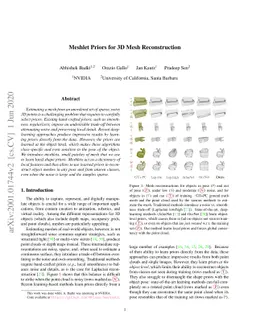 Meshlet Priors for 3D Mesh Reconstruction
