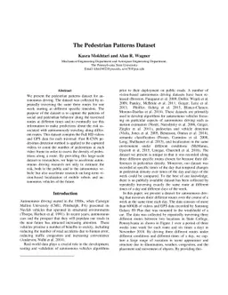 The Pedestrian Patterns Dataset