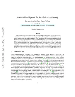Artificial Intelligence for Social Good: A Survey