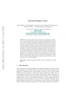 Foveated Haptic Gaze