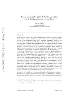 Understanding the QuickXPlain Algorithm: Simple Explanation and Formal
  Proof