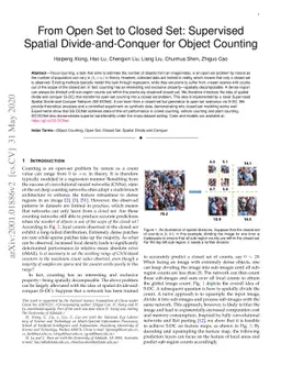 From Open Set to Closed Set: Supervised Spatial Divide-and-Conquer for
  Object Counting