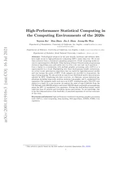 High-Performance Statistical Computing in the Computing Environments of
  the 2020s