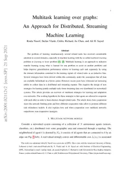 Multitask learning over graphs: An Approach for Distributed, Streaming
  Machine Learning