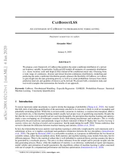 CatBoostLSS -- An extension of CatBoost to probabilistic forecasting