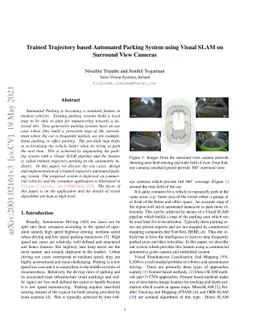 Trained Trajectory based Automated Parking System using Visual SLAM on
  Surround View Cameras