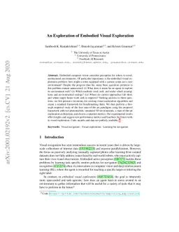 An Exploration of Embodied Visual Exploration