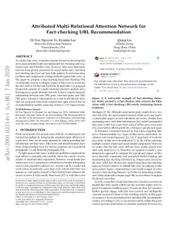 Attributed Multi-Relational Attention Network for Fact-checking URL
  Recommendation