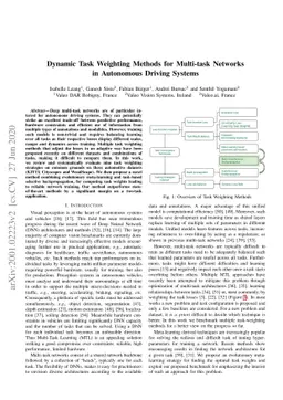 Dynamic Task Weighting Methods for Multi-task Networks in Autonomous
  Driving Systems