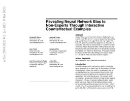 Revealing Neural Network Bias to Non-Experts Through Interactive
  Counterfactual Examples