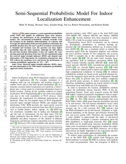 Semi-Sequential Probabilistic Model For Indoor Localization Enhancement