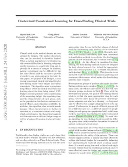 Contextual Constrained Learning for Dose-Finding Clinical Trials
