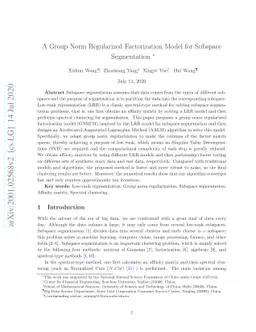 A Group Norm Regularized Factorization Model for Subspace Segmentation