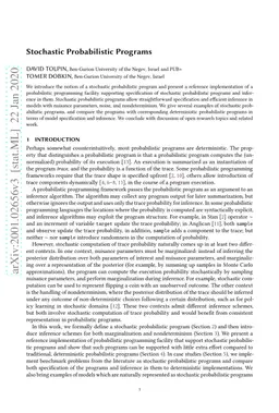 Stochastic Probabilistic Programs