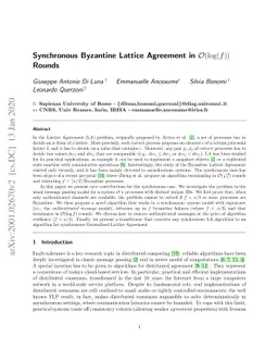 Synchronous Byzantine Lattice Agreement in ${\cal O}(\log (f))$ Rounds