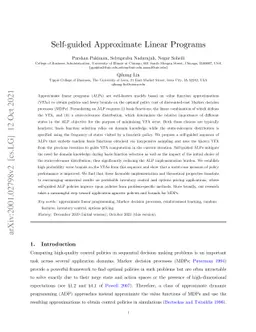 Self-guided Approximate Linear Programs