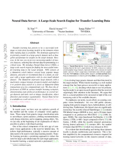 Neural Data Server: A Large-Scale Search Engine for Transfer Learning
  Data