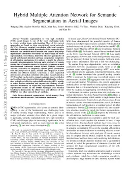 Hybrid Multiple Attention Network for Semantic Segmentation in Aerial
  Images