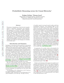 Probabilistic Reasoning across the Causal Hierarchy