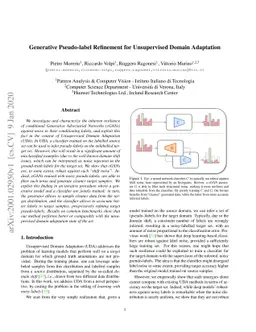 Generative Pseudo-label Refinement for Unsupervised Domain Adaptation