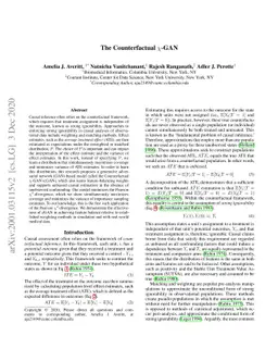 The Counterfactual $χ$-GAN