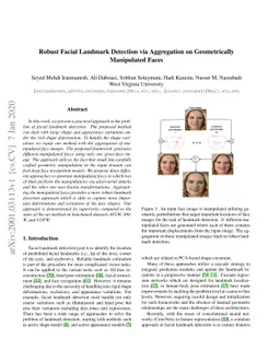 Robust Facial Landmark Detection via Aggregation on Geometrically
  Manipulated Faces