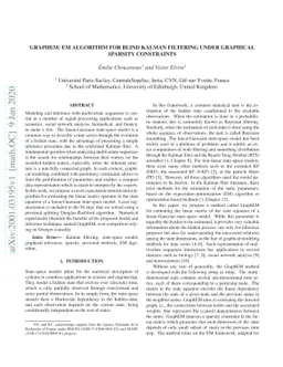 GraphEM: EM algorithm for blind Kalman filtering under graphical
  sparsity constraints