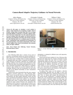 Camera-Based Adaptive Trajectory Guidance via Neural Networks