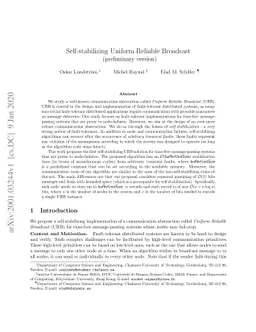 Self-stabilizing Uniform Reliable Broadcast