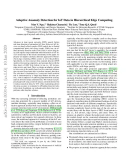 Adaptive Anomaly Detection for IoT Data in Hierarchical Edge Computing