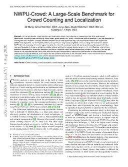NWPU-Crowd: A Large-Scale Benchmark for Crowd Counting and Localization