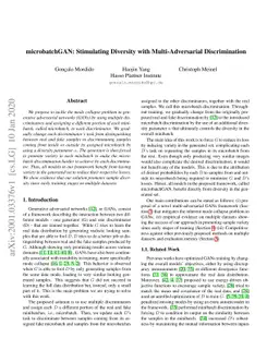 microbatchGAN: Stimulating Diversity with Multi-Adversarial
  Discrimination