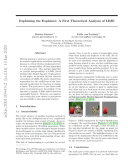 Explaining the Explainer: A First Theoretical Analysis of LIME
