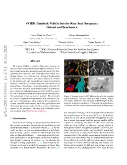 SVIRO: Synthetic Vehicle Interior Rear Seat Occupancy Dataset and
  Benchmark