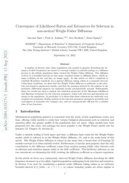 Convergence of Likelihood Ratios and Estimators for Selection in
  non-neutral Wright-Fisher Diffusions