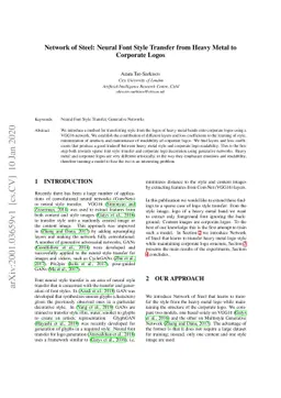 Network of Steel: Neural Font Style Transfer from Heavy Metal to
  Corporate Logos