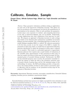 Calibrate, Emulate, Sample