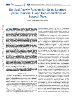 Towards Generalizable Surgical Activity Recognition Using Spatial
  Temporal Graph Convolutional Networks
