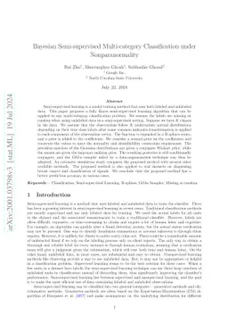 Bayesian Semi-supervised learning under nonparanormality