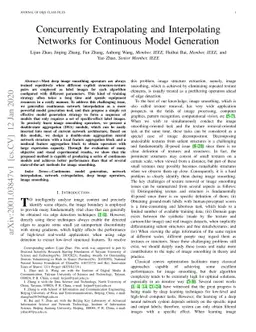 Concurrently Extrapolating and Interpolating Networks for Continuous
  Model Generation