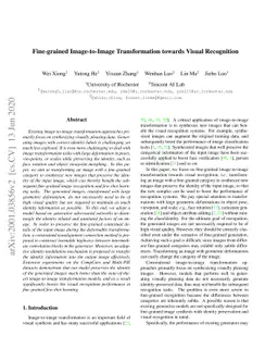 Fine-grained Image-to-Image Transformation towards Visual Recognition