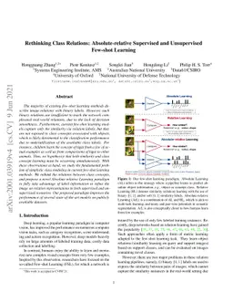 Rethinking Class Relations: Absolute-relative Supervised and
  Unsupervised Few-shot Learning